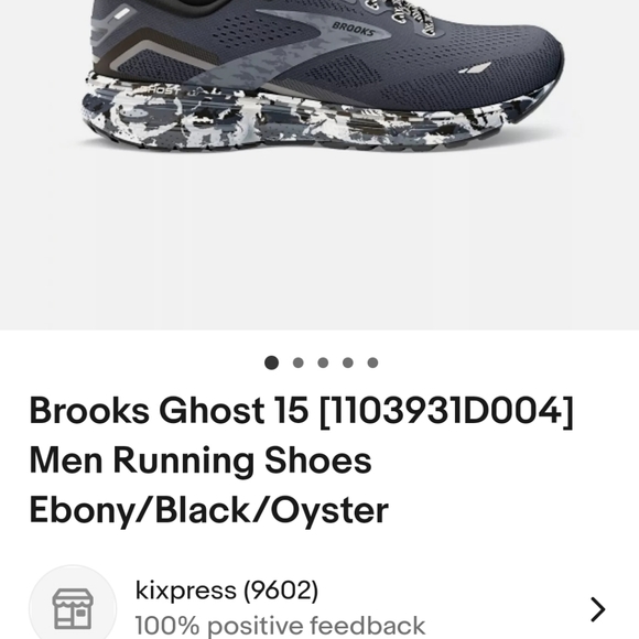 Brooks Ghost15 men running shoe ebony/black/oyster - Picture 8 of 9